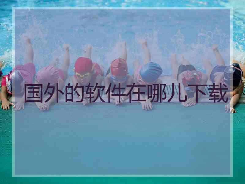国外的软件在哪儿下载