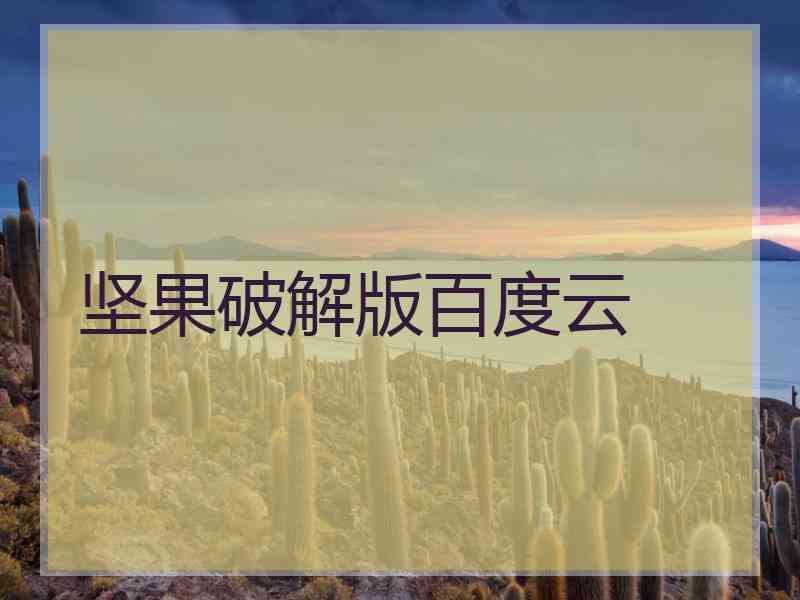 坚果破解版百度云