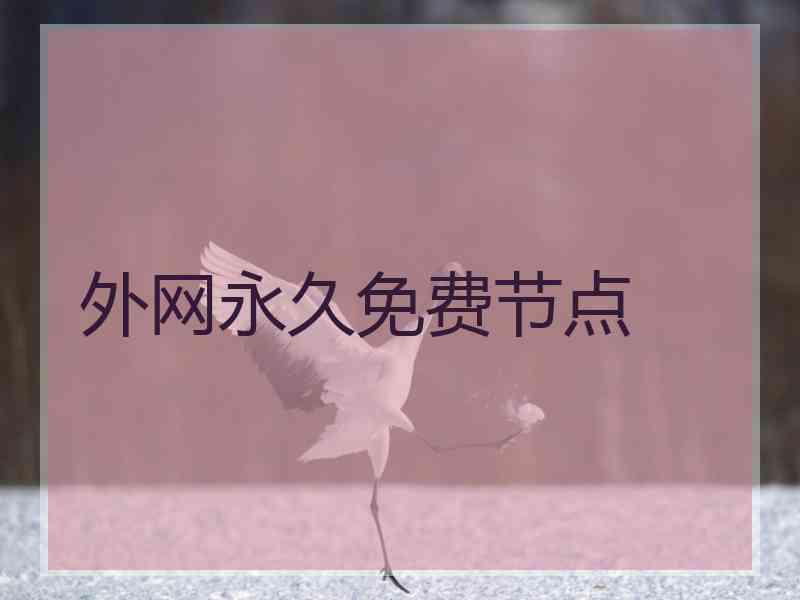 外网永久免费节点
