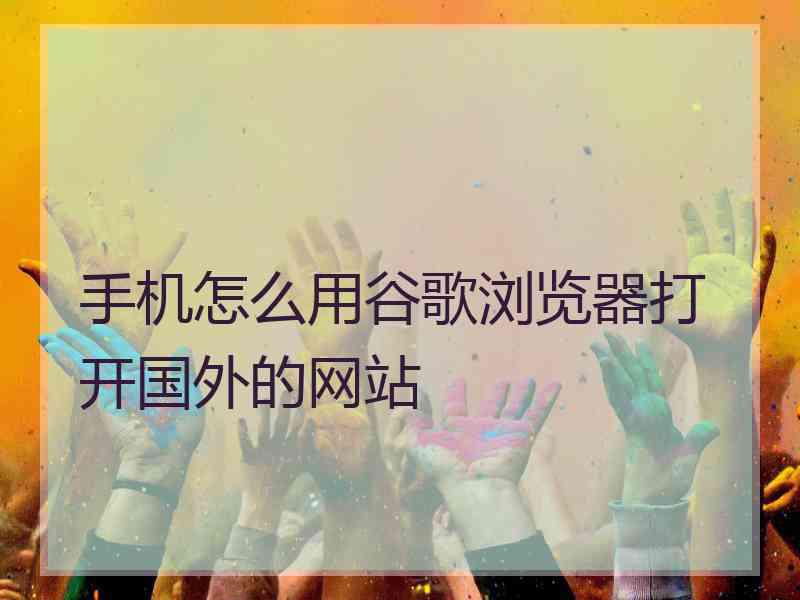 手机怎么用谷歌浏览器打开国外的网站