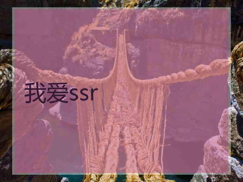 我爱ssr