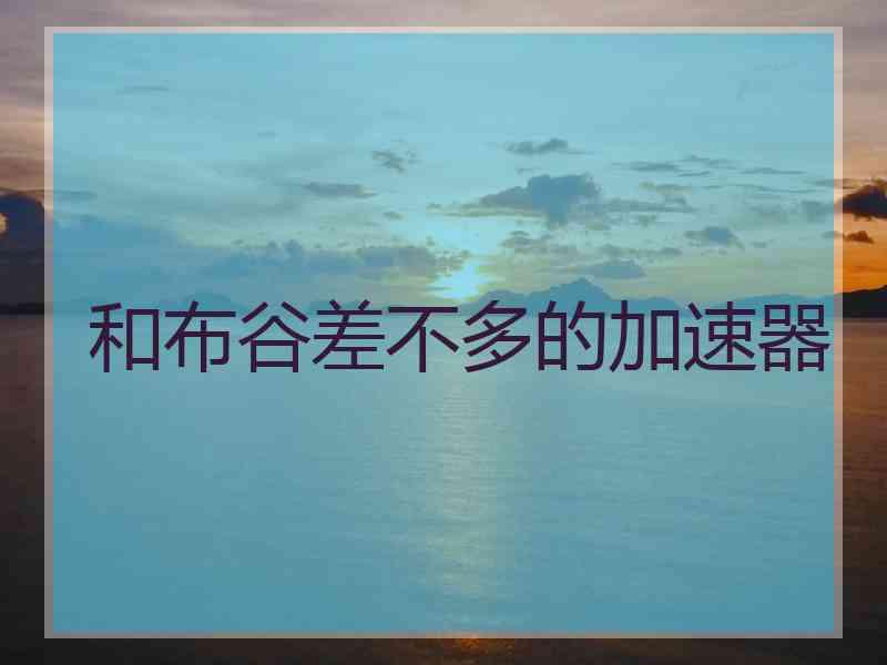 和布谷差不多的加速器