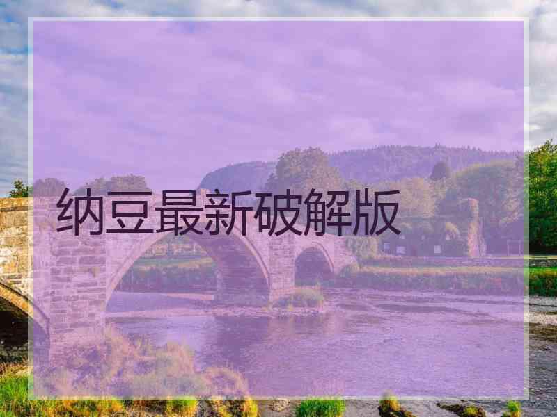 纳豆最新破解版