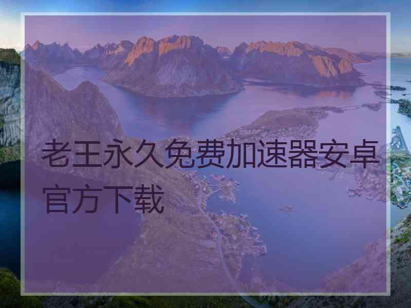 老王永久免费加速器安卓官方下载