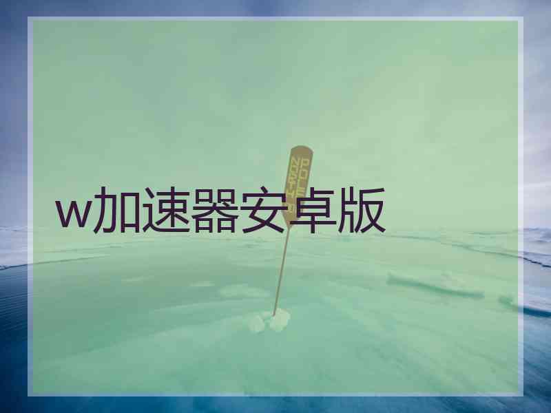 w加速器安卓版