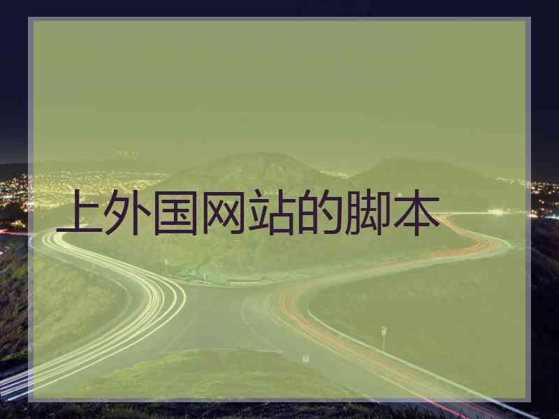 上外国网站的脚本