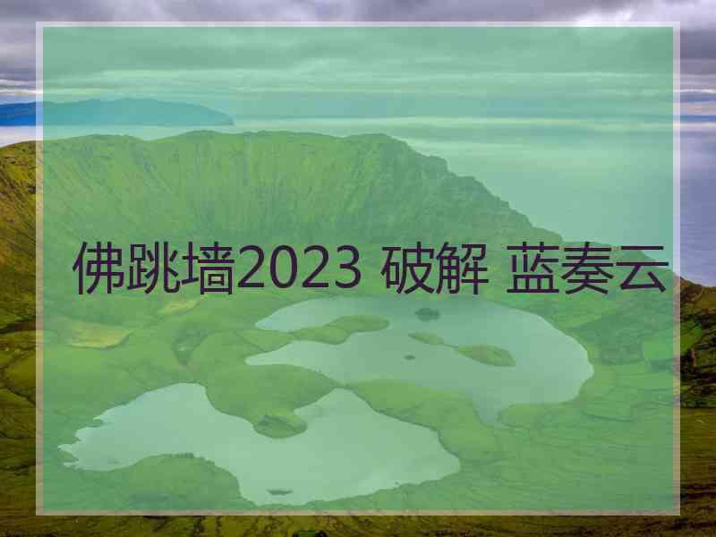 佛跳墙2023 破解 蓝奏云
