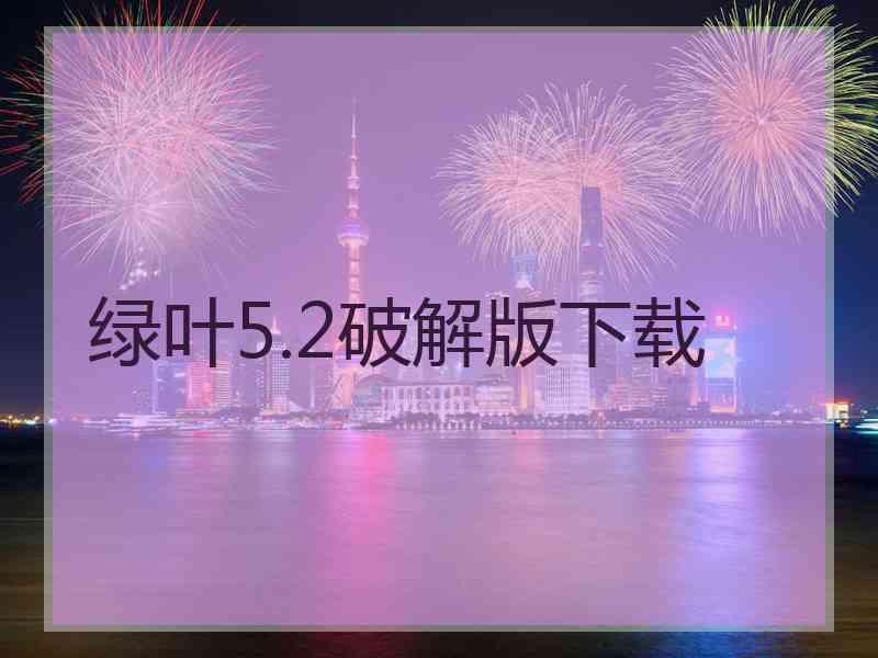 绿叶5.2破解版下载