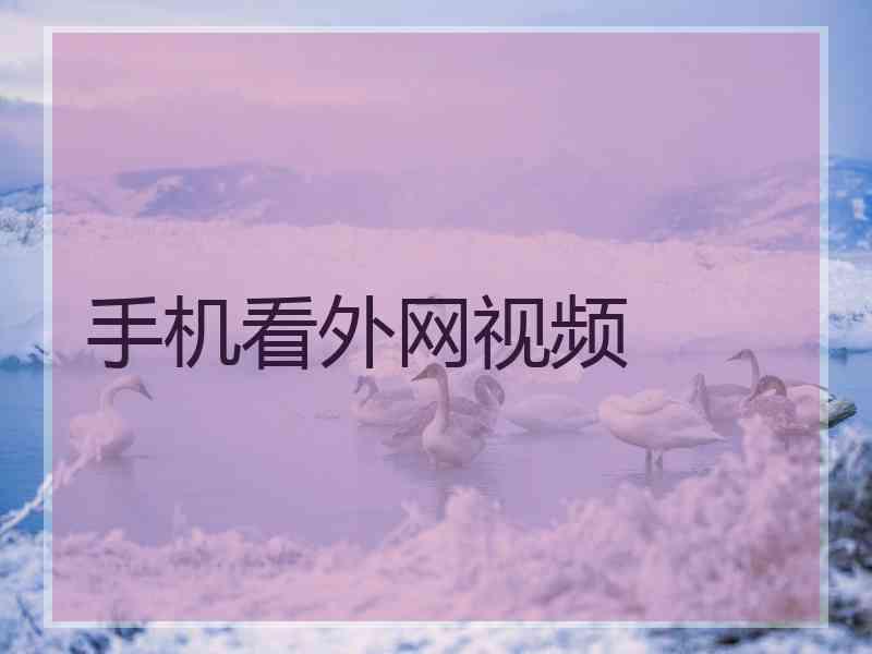 手机看外网视频