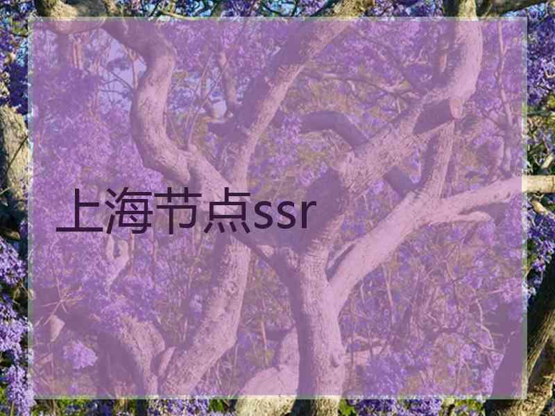 上海节点ssr