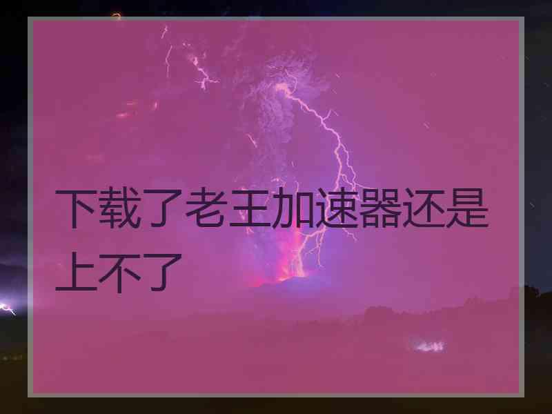 下载了老王加速器还是上不了