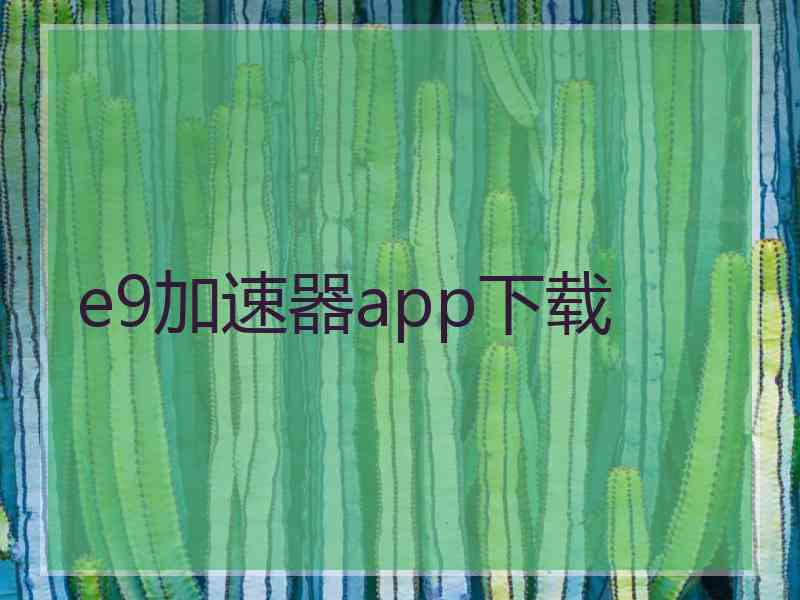 e9加速器app下载