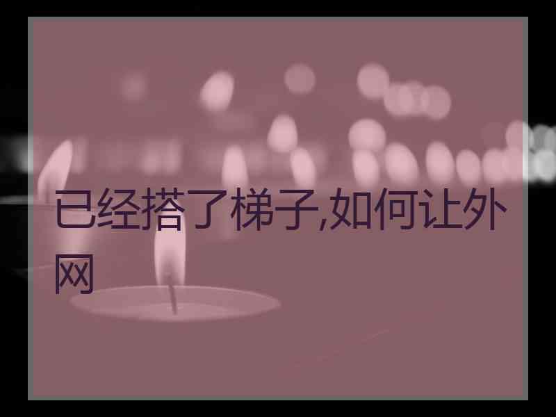 已经搭了梯子,如何让外网