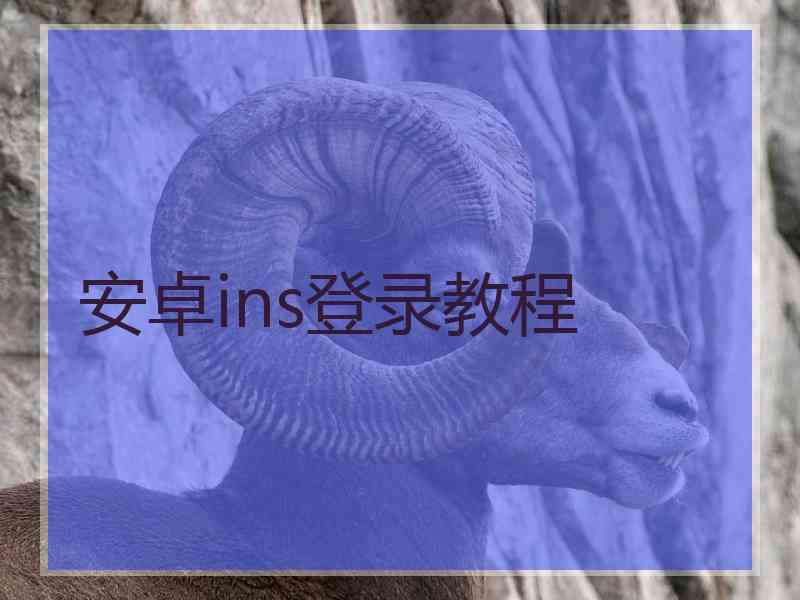 安卓ins登录教程